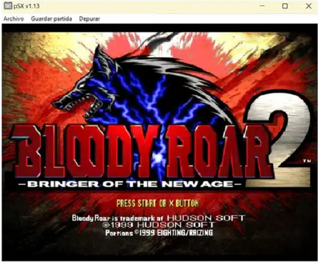 Giao diện bên trong game Bloody Roar 2