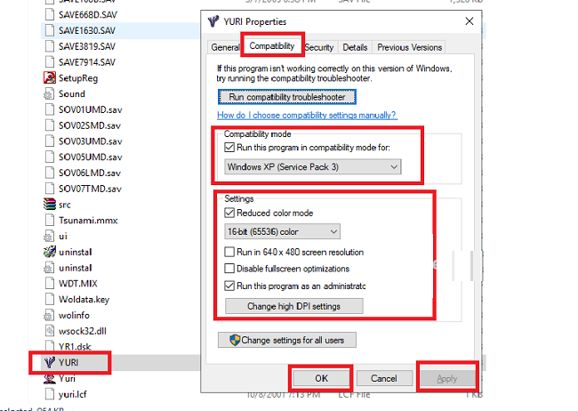 Thiết lập chế độ tương thích cho Red Alert 2