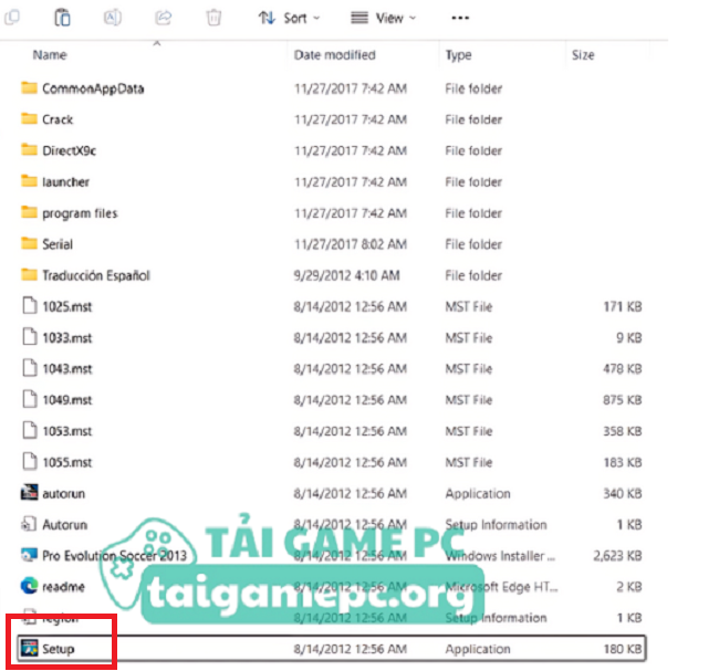 Mở file setup để bắt đầu cài đặt