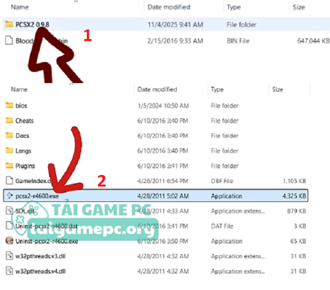 Chạy file setup [pcsx2] để thiết lập cài đặt
